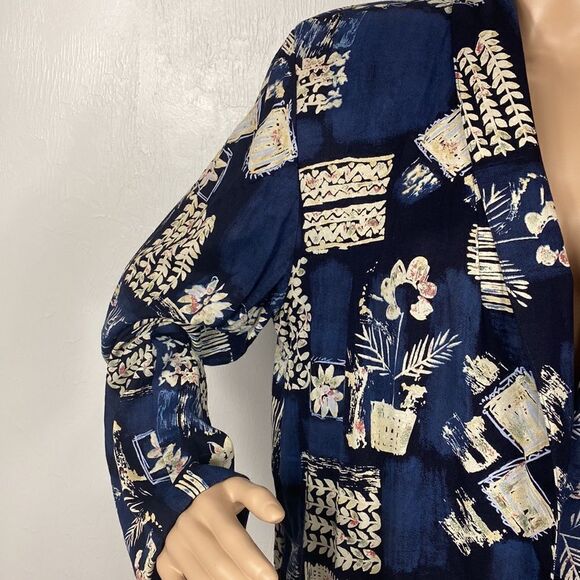 Emily Adams vintage artsy single button closure blazer, size M. - Picture 2 of 9